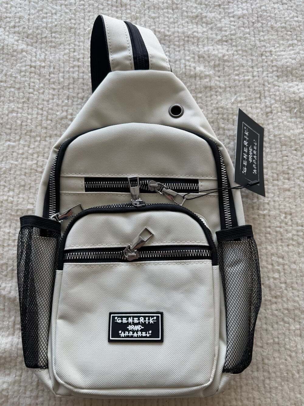 Generik Brand Apparel Cream Crossbody Sling Bag